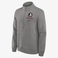 Florida State Seminoles Primetime Club чоловічі Nike College 1/2-Zip Crew колір сірий