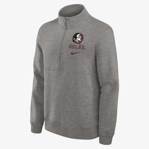Florida State Seminoles Primetime Club чоловічі Nike College 1/2-Zip Crew колір сірий