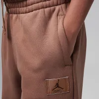 Nike Jordan Flight Essentials Big дитячі Open Hem Pants колір коричневий