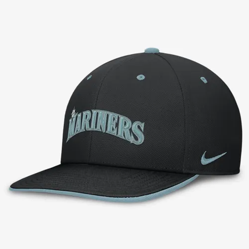 Seattle Mariners Pro Tech Script чоловічі Nike Dri-FIT MLB Adjustable Hat колір чорний