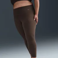 Nike Zenvy жіноча Gentle-Support З високою талією 7/8 лосіни (великі розміри) колір коричневий