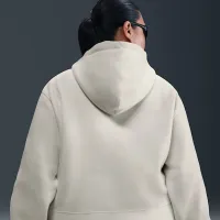 Nike Sportswear Phoenix Fleece жіноча Loose Cropped Full-Zip Толстовка з капюшоном (великі розміри) колір білий