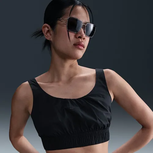 Nike Sportswear Chill Poplin женская Slim Cropped Tank Top цвет черный