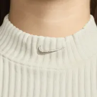 Nike Sportswear Chill Rib женская Tight Mock-Neck Cropped Tank Top цвет коричневый