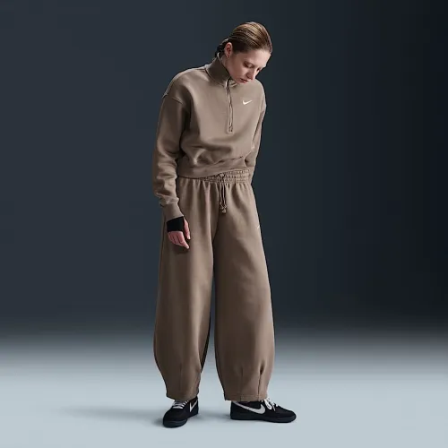 Nike Sportswear Phoenix Fleece женская Mid-Rise оверсайз Tapeцвет красный Pants цвет коричневый