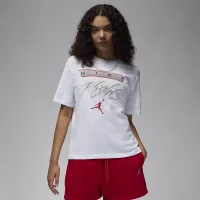 Nike Jordan Flight Heritage женская Graphic футболка цвет белый