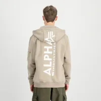 Кофта/футболка Alpha Industries Back Print Zip Толстовка з капюшоном 128342679 - бежева