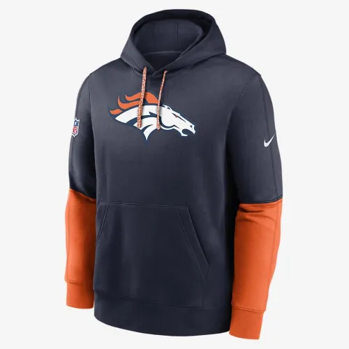 Denver Broncos Sideline Team Issue Club чоловічі Nike NFL Pullover Толстовка з капюшоном блакитний