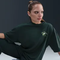 Nike Sportswear жіноча оверсайз футболка колір зелений