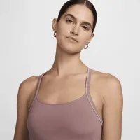 Nike One Fitted жіноча Dri-FIT Cropped Tank Top колір фіолетовий