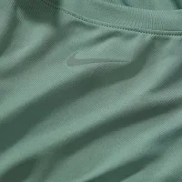 Nike One Classic жіноча Dri-FIT Short-Sleeve Cropped Top колір зелений