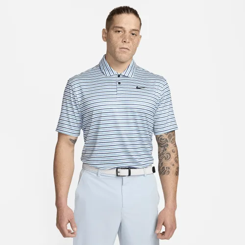 Nike Tour чоловічі Dri-FIT Striped для гольфу Polo блакитний
