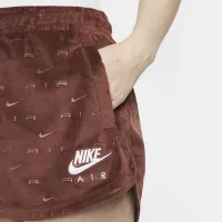 Nike Air женская Velour Mid-Rise шорты цвет коричневый
