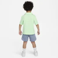 Nike Sportswear Create Your Own Adventure Toddler Polo and шорти комплект блакитний