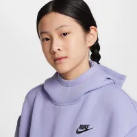 Nike Sportswear Tech Fleece Girls' оверсайз Толстовка с капюшоном цвет фиолетовый