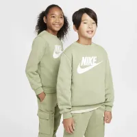 Nike Sportswear Club Fleece Big детские свитшот цвет зеленый