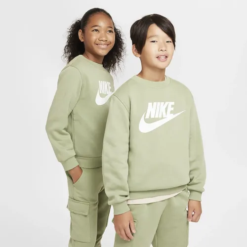 Nike Sportswear Club Fleece Big детские свитшот цвет зеленый
