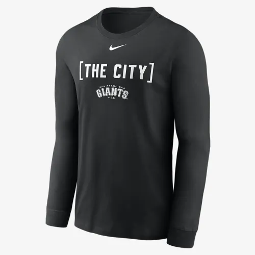 San Francisco Giants Fashion мужские Nike MLB Long-Sleeve футболка цвет черный