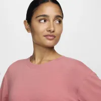 Nike One Relaxed жіноча Dri-FIT Long-Sleeve Top Pink