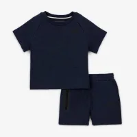 Nike Tech Fleece Baby Tee and шорты набор цвет серый