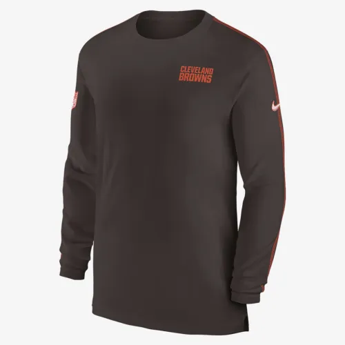 Cleveland колір коричневийs Sideline Coach чоловічі Nike Dri-FIT NFL Long-Sleeve Top колір коричневий