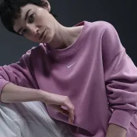 Nike Sportswear Phoenix Fleece женская оверсайз Crew-Neck свитшот Pink