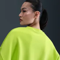 Nike Sportswear Phoenix Fleece женская Over-оверсайз Crew-Neck свитшот цвет зеленый
