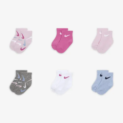 Nike Swooshfetti Baby (3-6M) Ankle Socks (6 Pairs)