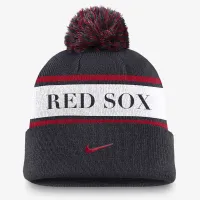 Boston колір червоний Sox Team Stripe Peak чоловічі Nike MLB Cuffed Pom Beanie блакитний