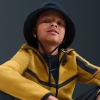 Nike Sportswear Tech Fleece Big детские Full-Zip Толстовка с капюшоном цвет коричневый