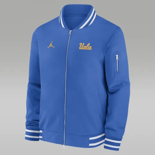Nike UCLA Bruins Sideline чоловічі Jordan College Full-Zip Bomber Куртка блакитний