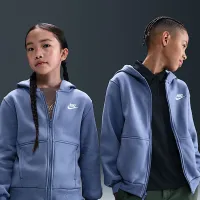Nike Sportswear Club Fleece Big детские Full-Zip Толстовка с капюшоном синий