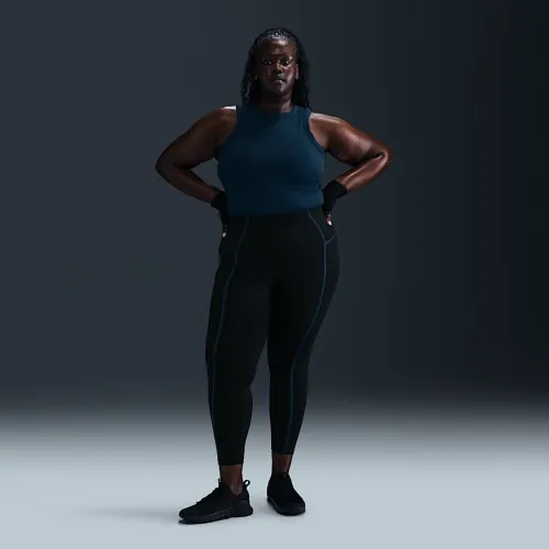 Nike One жіноча З високою талією 7/8 лосіни (великі розміри) колір чорний