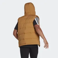 безрукавка adidas Helionic Hooded Down Vest HG6275 - бронзовий