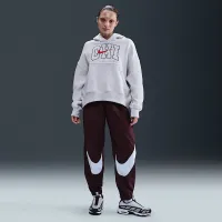 Nike Sportswear Phoenix Fleece жіноча оверсайз Толстовка з капюшоном колір коричневий