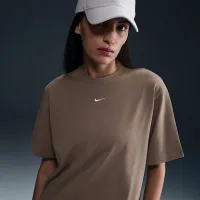 Nike Sportswear Essential женская Boxy футболка цвет коричневый
