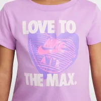 Nike Little детские Lover to the Max Graphic футболка цвет фиолетовый