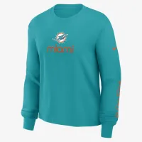 Miami Dolphins Boxy жіноча Nike NFL Long-Sleeve футболка блакитний