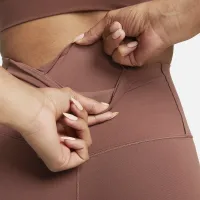 Nike Zenvy женская Gentle-Support С высокой Талией 7/8 лосины цвет коричневый