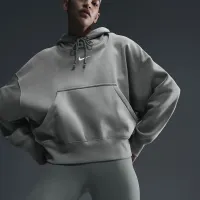 Nike Sportswear Phoenix Fleece женская Over-оверсайз Pullover Толстовка с капюшоном цвет зеленый