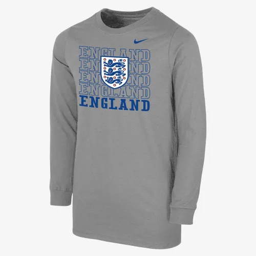 England Big Kids' Nike Core Long-Sleeve T-Shirt Grey