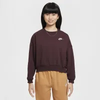 Nike Sportswear Club Fleece Girls' Boxy Crew-Neck свитшот цвет красный