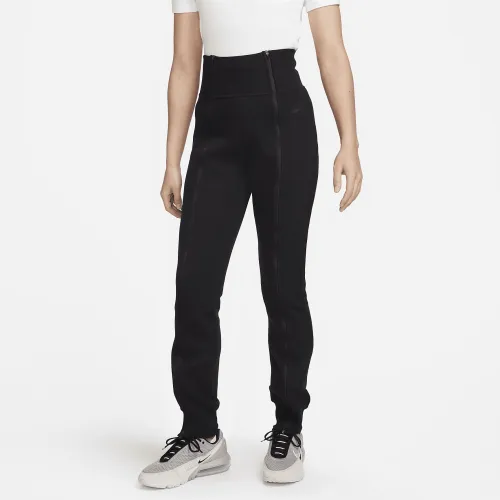 Nike Sportswear Tech Fleece жіноча З високою талією Slim Zip Pants колір чорний