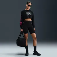 Nike After Dark Tour женская оверсайз Long-Sleeve Cropped футболка цвет черный