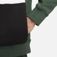 Nike Club Fleece мужские French Terry Color-Blocked Толстовка с капюшоном цвет зеленый