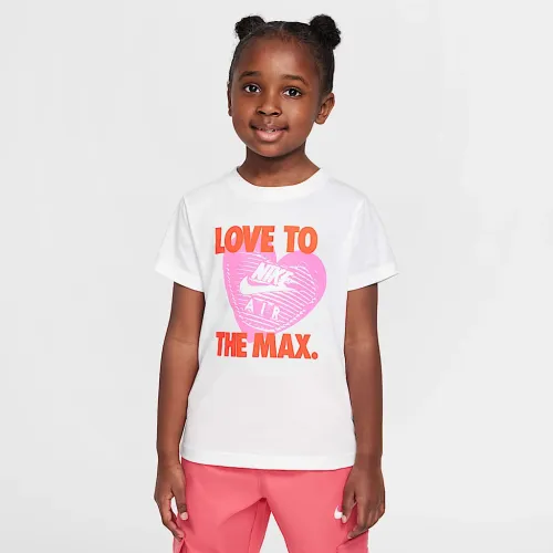 Nike Little детские Lover to the Max Graphic футболка цвет белый