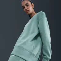 Nike Sportswear Phoenix Fleece жіноча оверсайз Crew-Neck світшот колір зелений