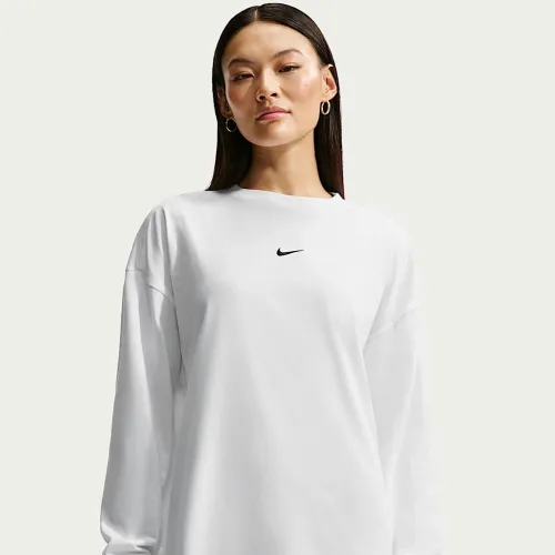 Nike Sportswear женская оверсайз Long-Sleeve футболка цвет белый