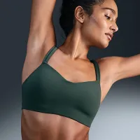 Nike Zenvy Strappy жіноча Light-Support Padded Sports Bra колір зелений