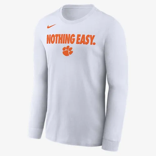 Clemson чоловічі Nike College Long-Sleeve футболка колір білий